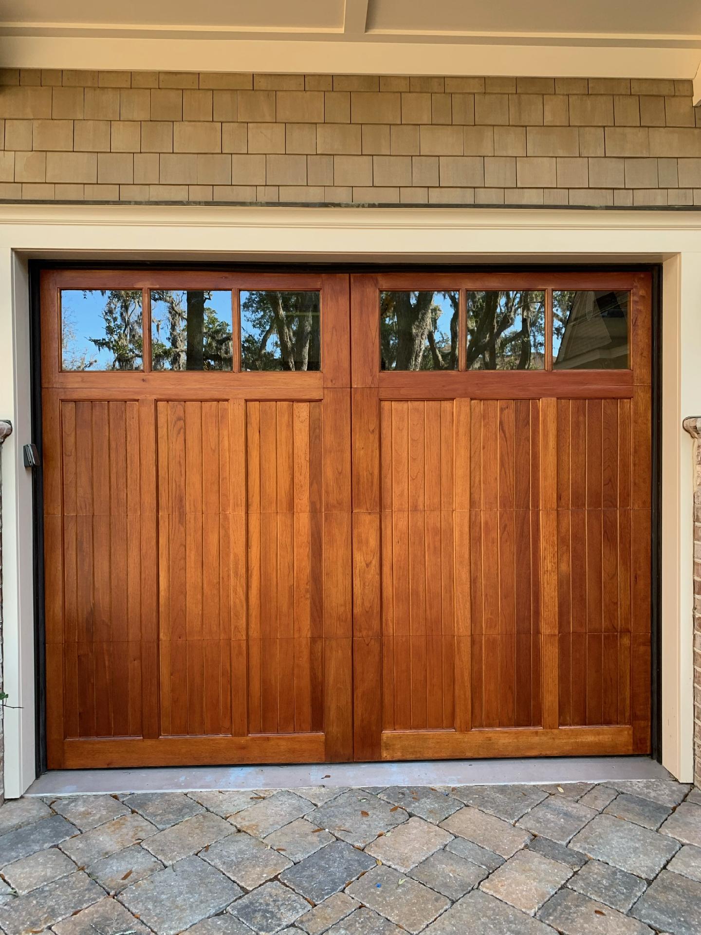 Brown wooden door