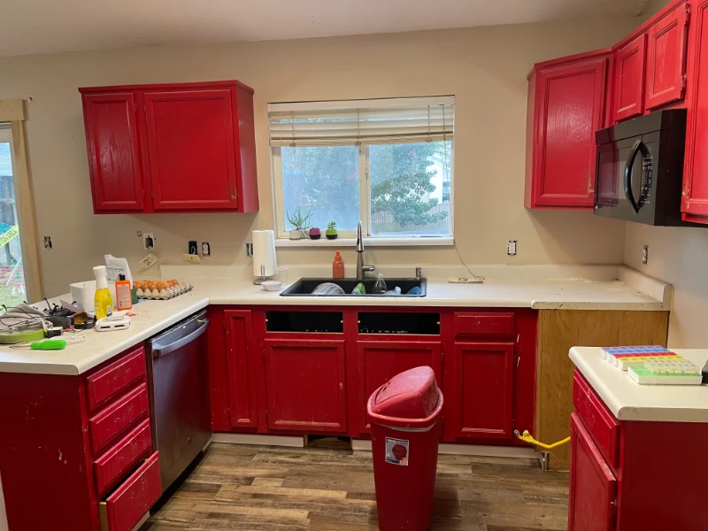 Red Kitchen Wardrobe